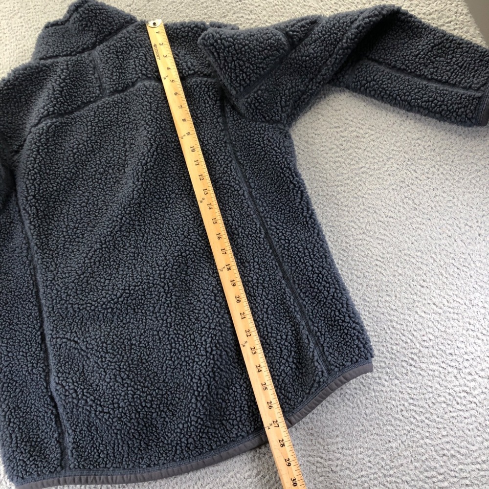 LL Bean Jacket Womens Large Blue Mountain Pile Fleece Full Zip Deep Sherpa - Picture 10 of 12